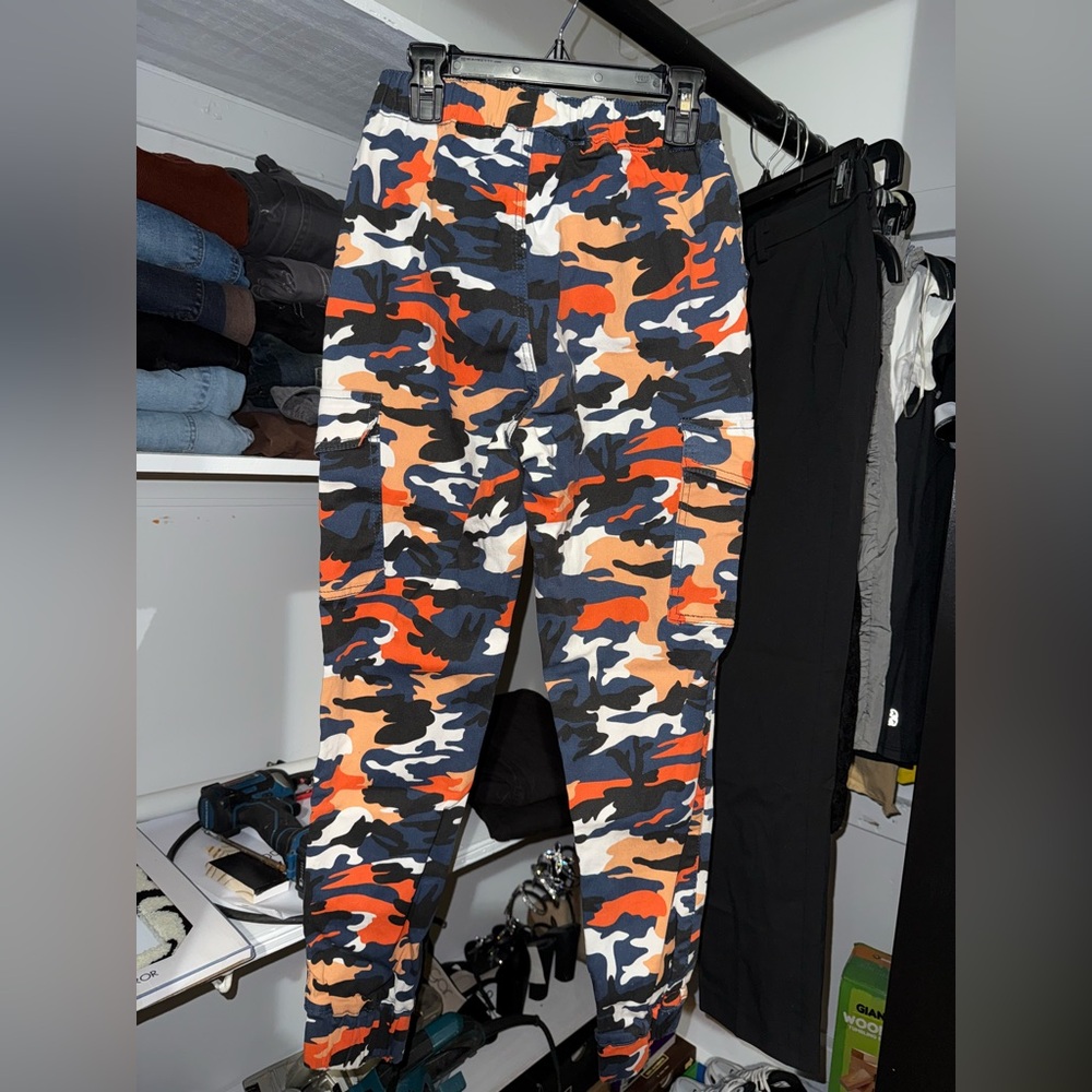 colorful army cargo Pants Size Small
